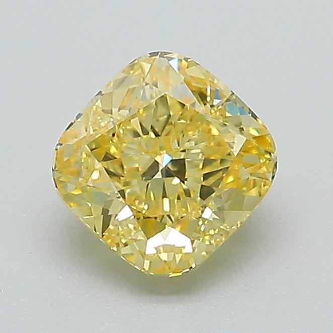 1.04 Ct. Fancy Intense Yellow Cushion Lab Grown Diamond