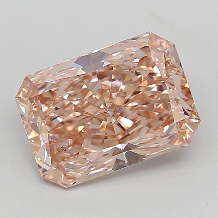 3.59 Ct. Fancy Intense Brownish Pink Radiant Lab Grown Diamond
