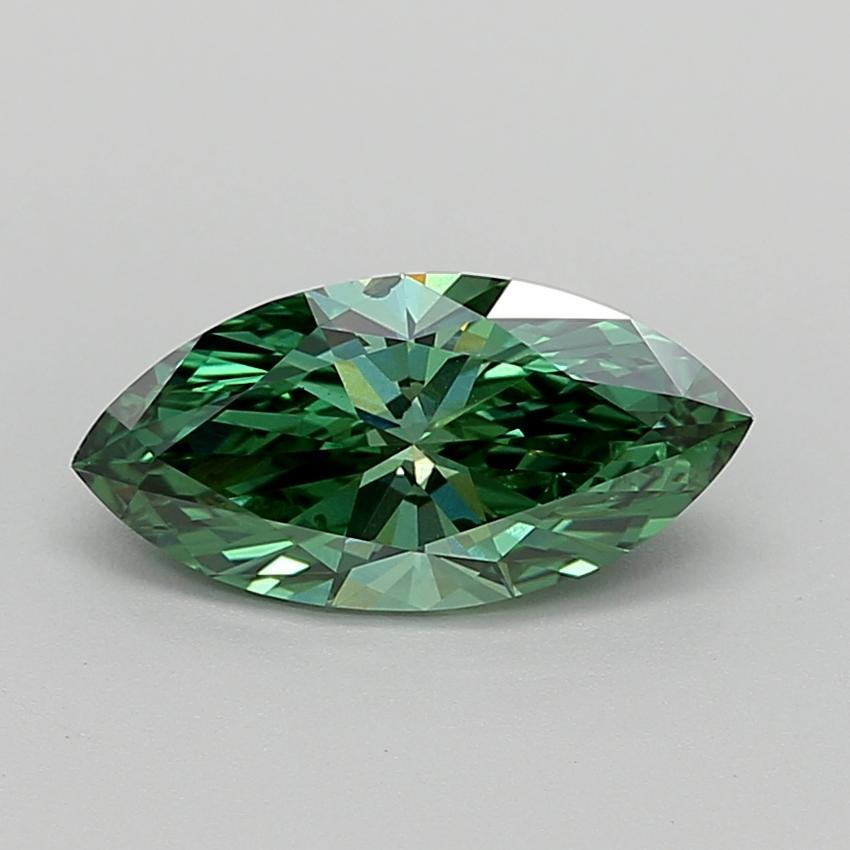 2.00 Ct. Fancy Vivid  Green Marquise Lab Grown Diamond