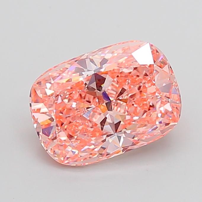 6.55 Ct. Fancy Vivid Pink Cushion Lab Grown Diamond