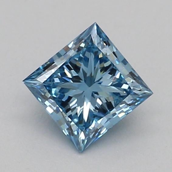 0.27 Ct. Fancy Vivid Blue Princess Lab Grown Diamond