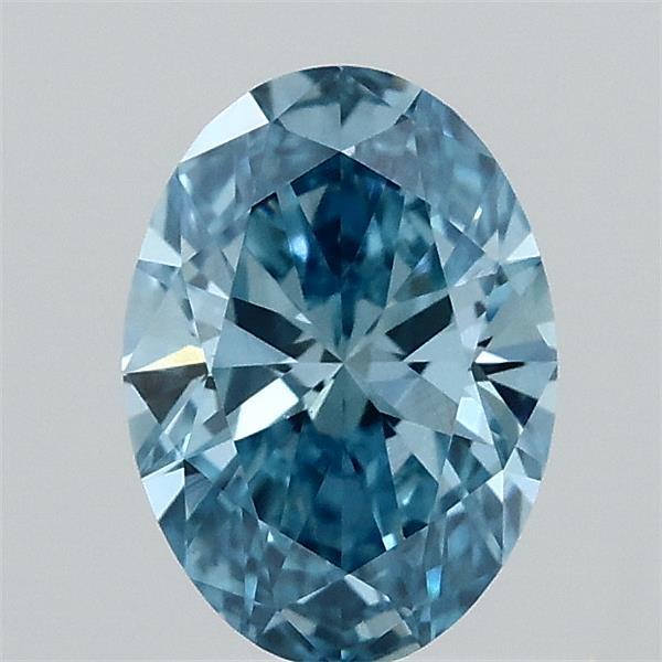 0.67 Ct. Fancy Vivid Blue Oval Lab Grown Diamond