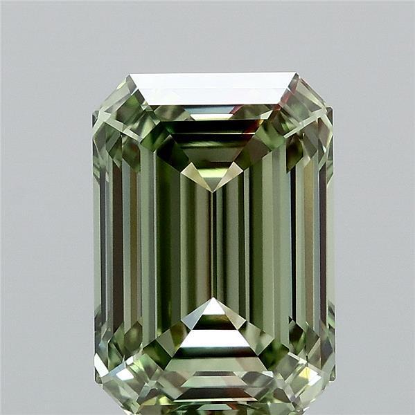 3.14 Ct. Fancy Vivid Green Emerald Lab Grown Diamond