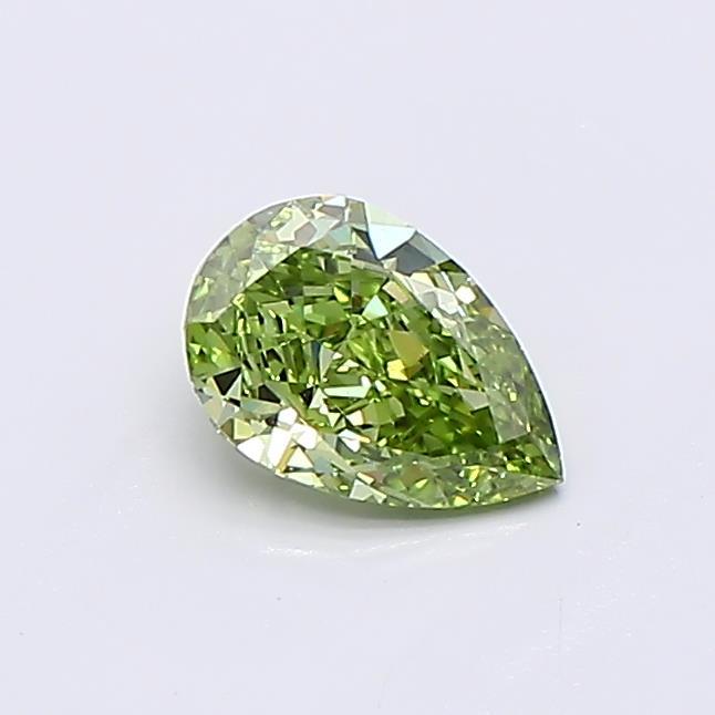 0.51 Ct. Fancy Vivid  Green Pear Lab Grown Diamond