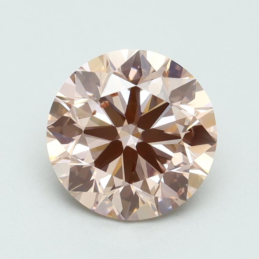 2.54 Ct. Fancy Intense Pink Round Lab Grown Diamond