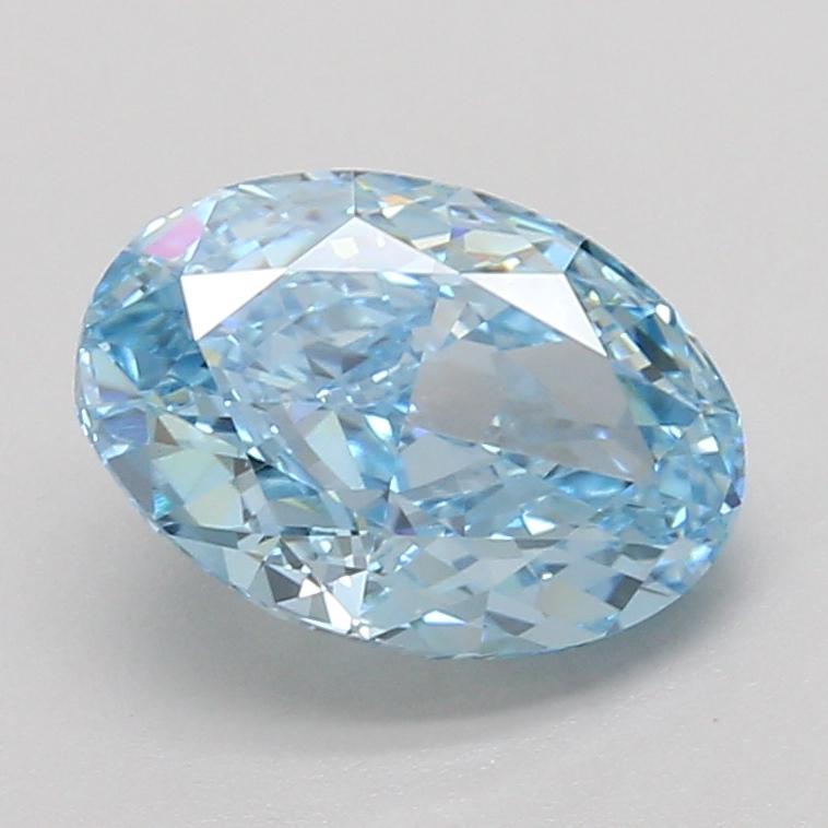 3.03 Ct. Fancy Vivid Blue Oval Lab Grown Diamond