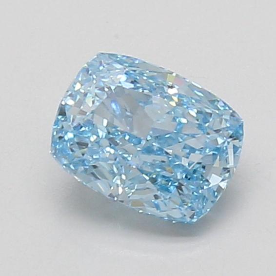 1.06 Ct. Fancy Vivid Blue Cushion Lab Grown Diamond