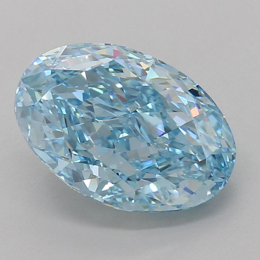 5.01 Ct. Fancy Vivid Blue Oval Lab Grown Diamond