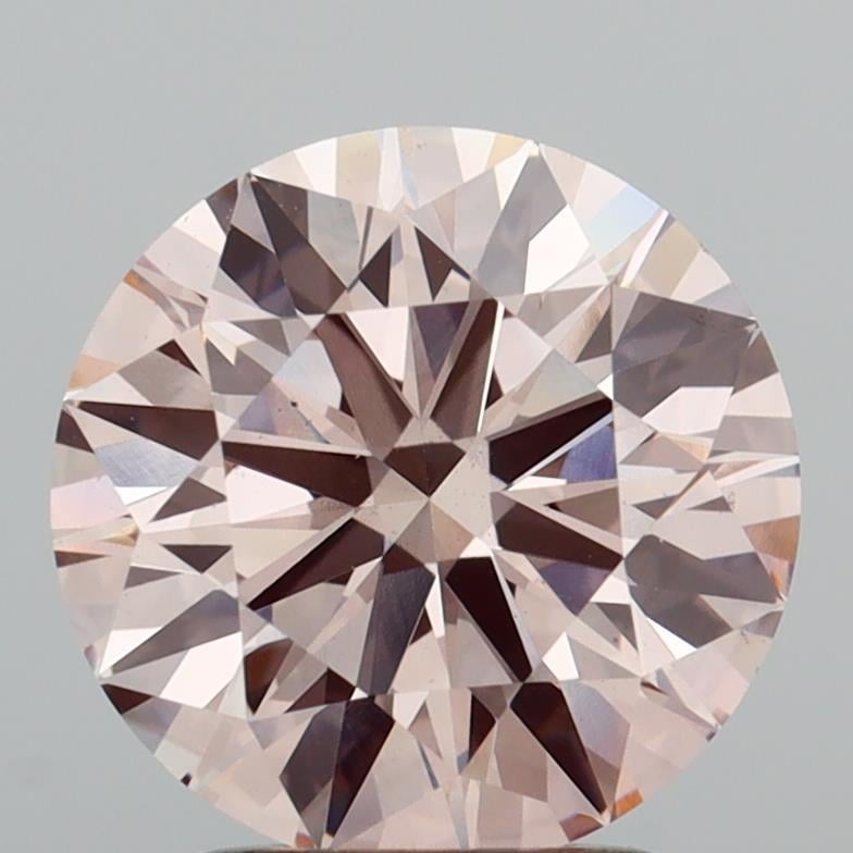 2.50 Ct. Fancy Brownish Pink Round Lab Grown Diamond