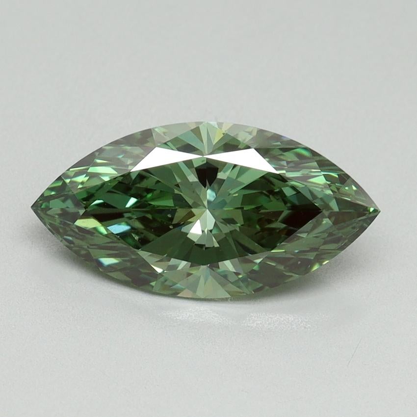 2.02 Ct. Fancy Vivid Pacific Green Marquise Lab Grown Diamond