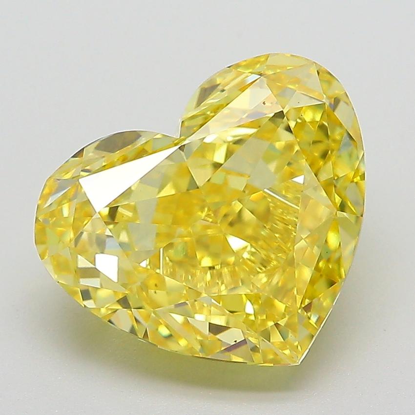 4.80 Ct. Fancy Vivid  Yellow Heart Lab Grown Diamond