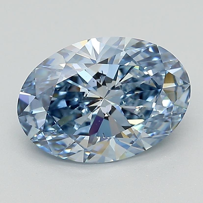 2.07 Ct. Fancy Vivid Blue Oval Lab Grown Diamond