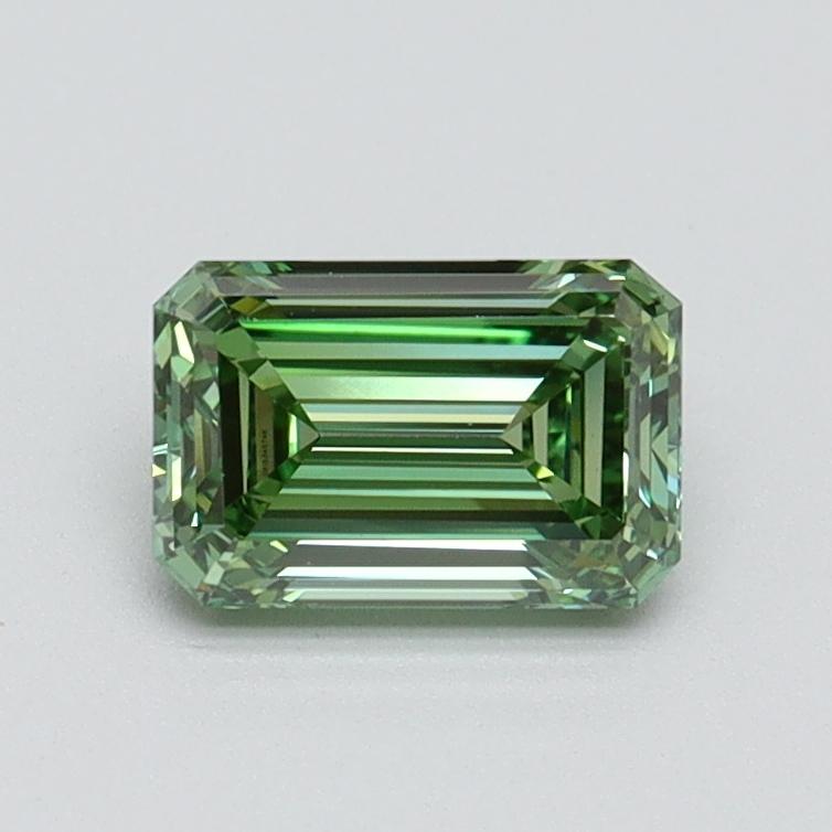 0.77 Ct. Fancy Vivid Green Emerald Lab Grown Diamond