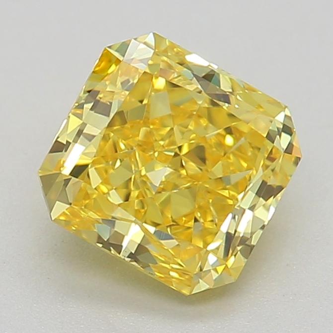 0.91 Ct. Fancy Vivid Yellow Radiant Lab Grown Diamond
