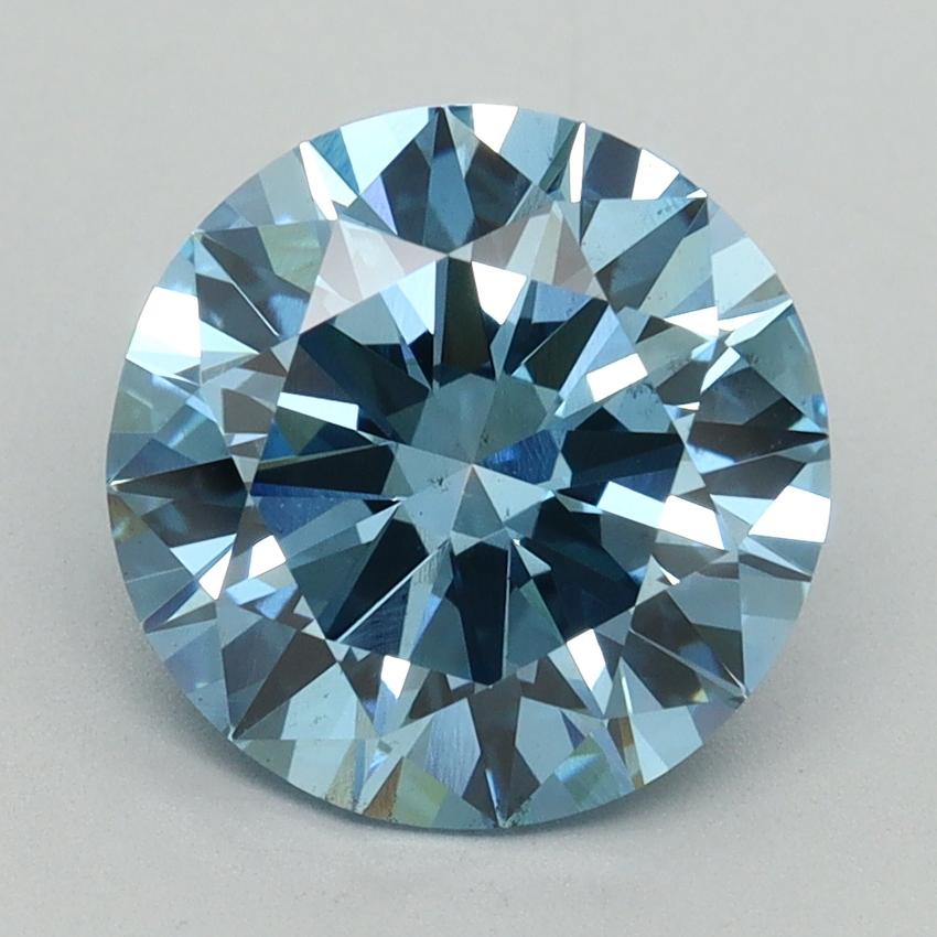 3.00 Ct. Fancy Vivid Blue Round Lab Grown Diamond