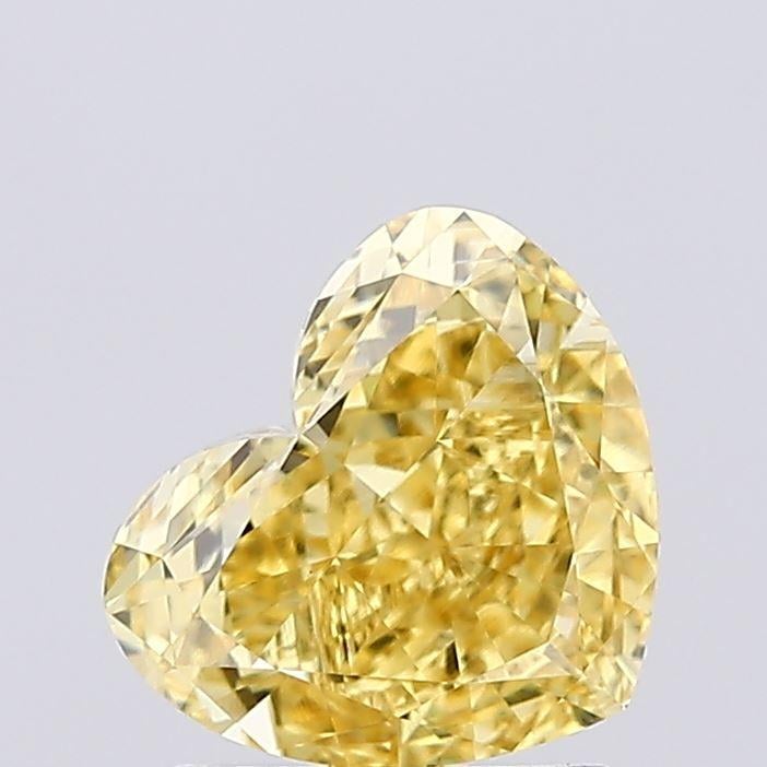 1.37 Ct. Fancy Vivid Yellow Heart Lab Grown Diamond