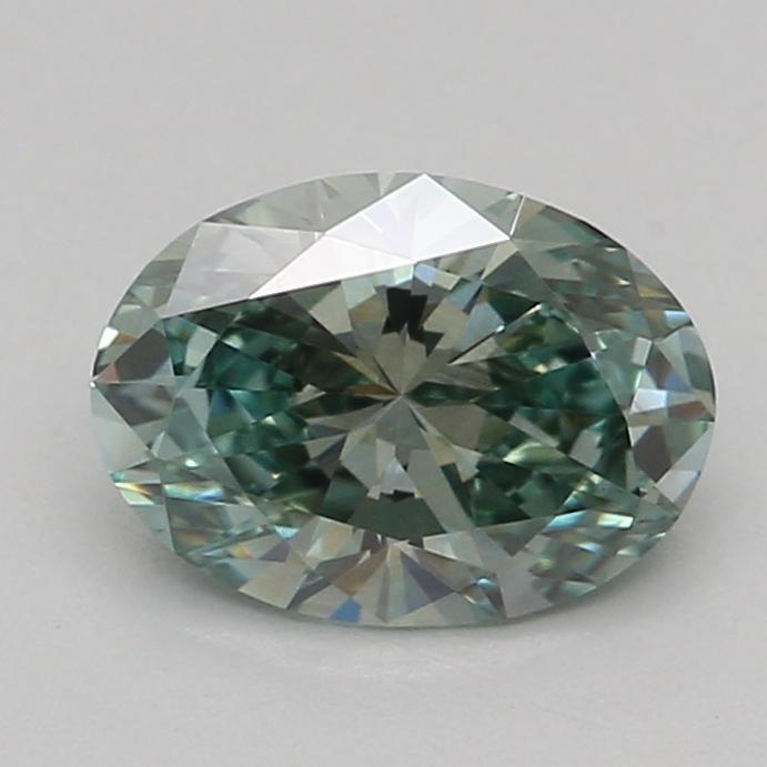 0.53 Ct. Fancy Intense Green Oval Lab Grown Diamond