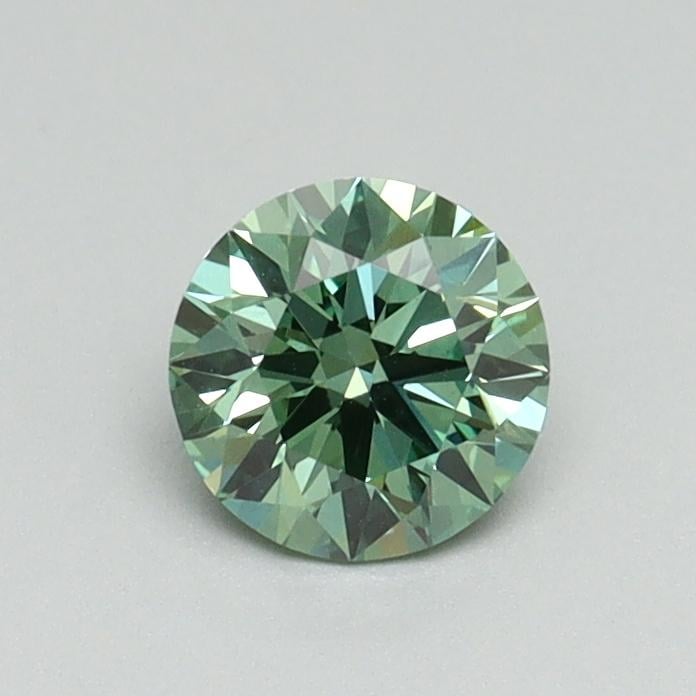 0.51 Ct. Fancy Vivid Green Round Lab Grown Diamond