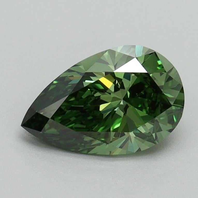 1.01 Ct. Fancy Vivid Green Pear Lab Grown Diamond