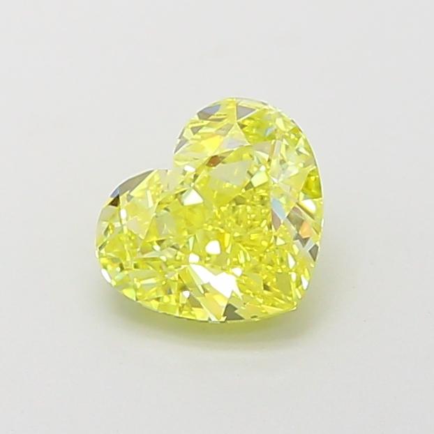 1.01 Ct. Fancy Vivid Yellow Heart Lab Grown Diamond