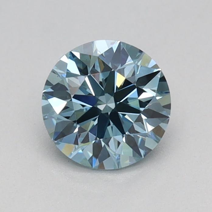 0.51 Ct. Fancy Vivid Blue Round Lab Grown Diamond