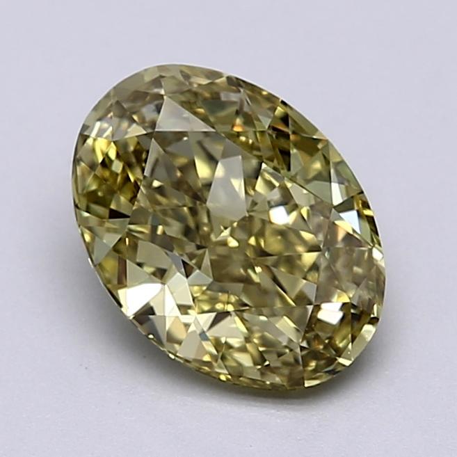 2.00 Ct. Fancy Intense  Yellow Oval Lab Grown Diamond