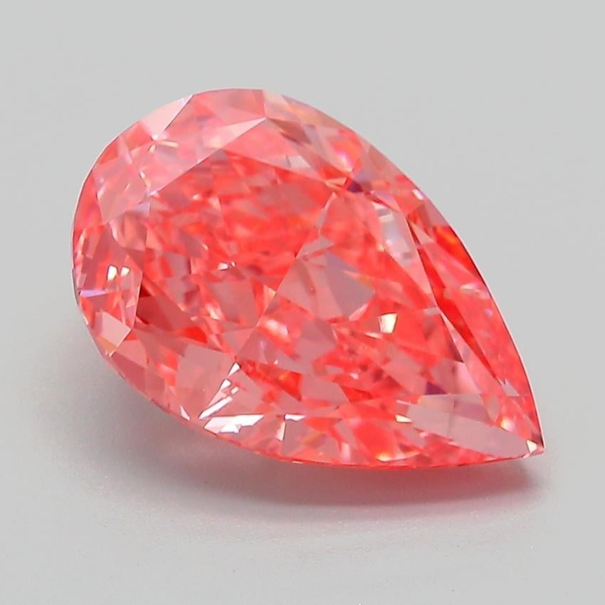 4.09 Ct. Fancy Vivid Pink Pear Lab Grown Diamond