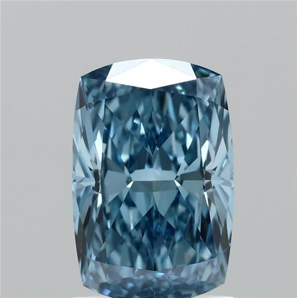 1.45 Ct. Fancy Vivid Blue Cushion Lab Grown Diamond