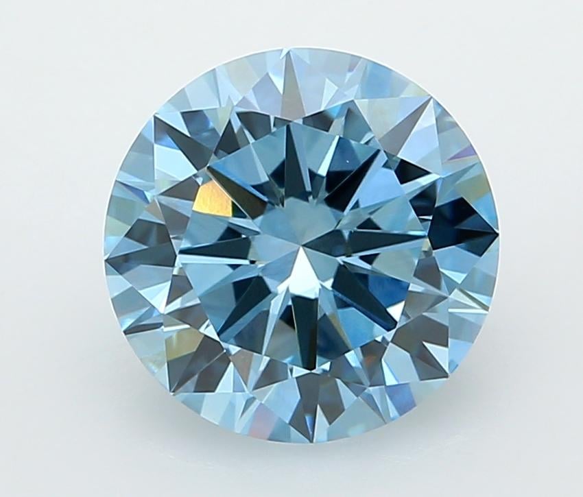 3.00 Ct. Fancy Vivid  Blue Round Lab Grown Diamond