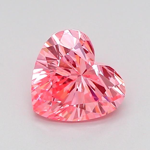 1.00 Ct. Fancy Vivid Pink Heart Lab Grown Diamond