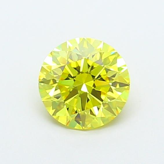1.09 Ct. Fancy Vivid  Yellow Round Lab Grown Diamond