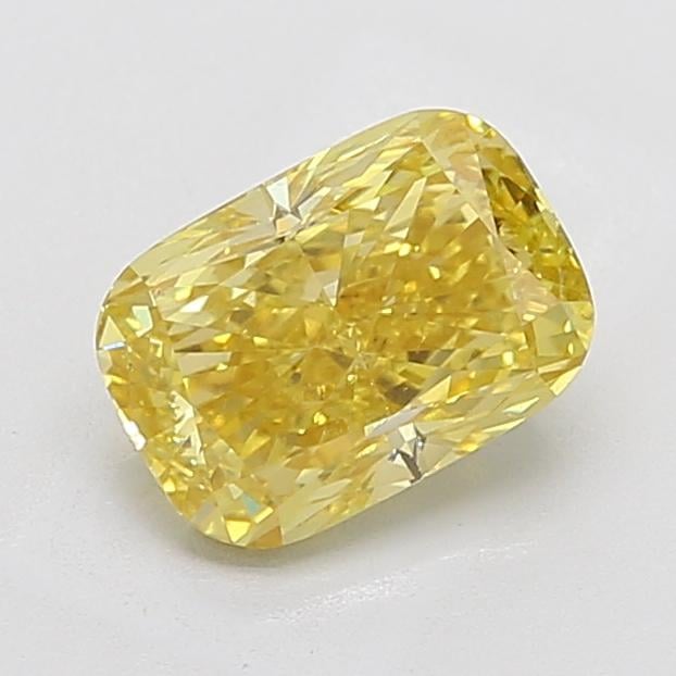 3.00 Ct. Fancy Vivid Yellow Cushion Lab Grown Diamond