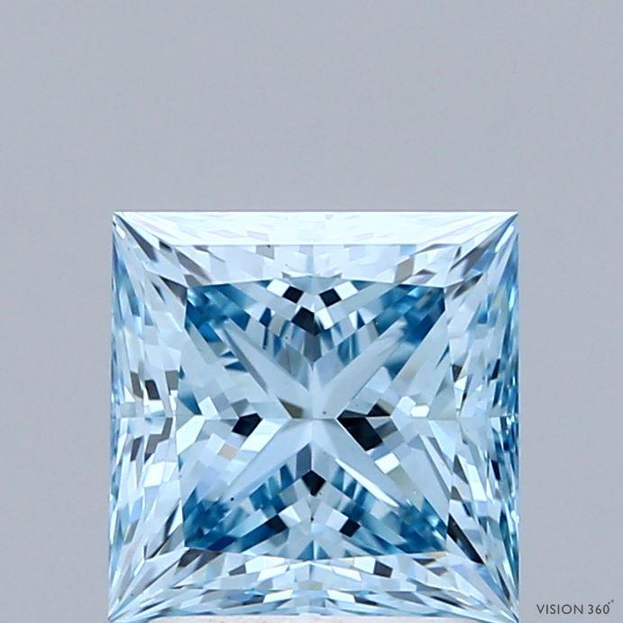 2.08 Ct. Fancy Intense  Blue Princess Lab Grown Diamond