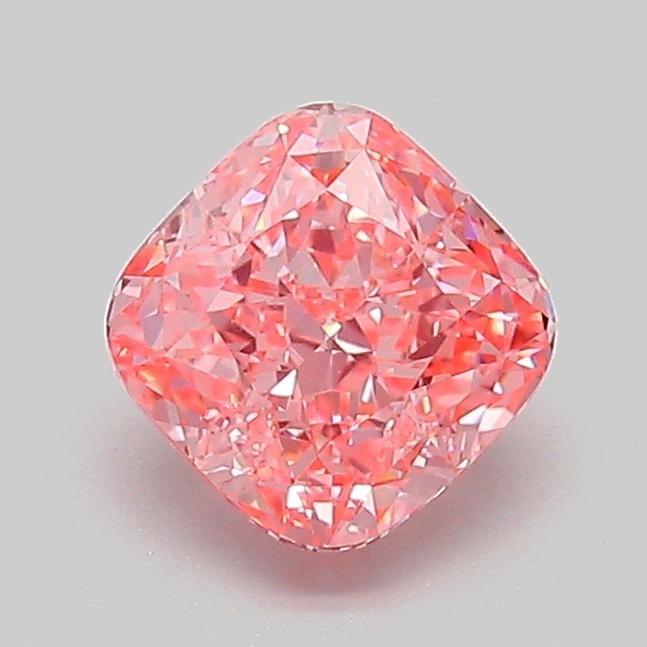 1.06 Ct. Fancy Vivid Pink Cushion Lab Grown Diamond