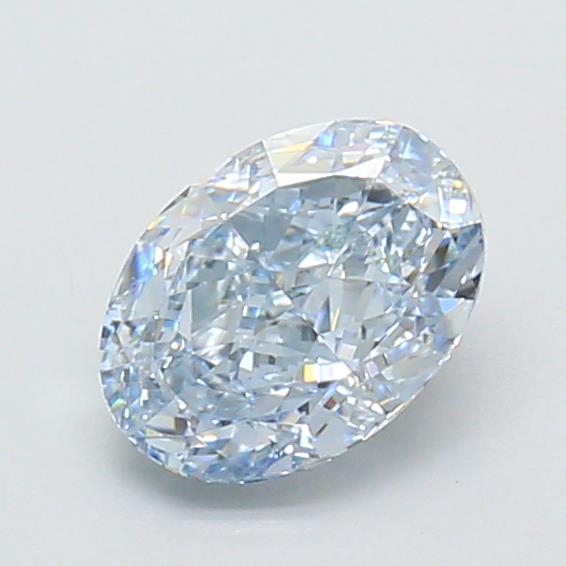 1.12 Ct. Fancy Intense  Blue Oval Lab Grown Diamond
