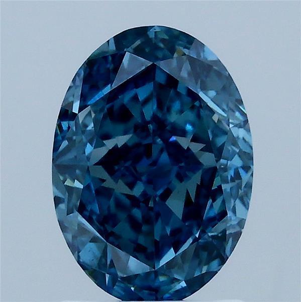 2.06 Ct. Fancy Vivid Blue Oval Lab Grown Diamond