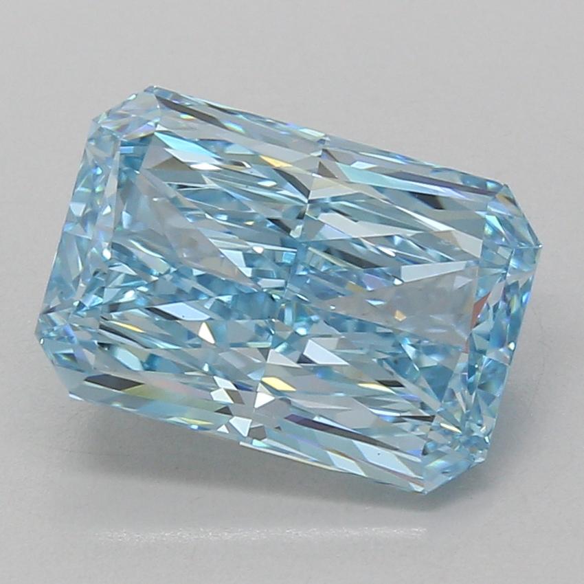 4.67 Ct. Fancy Vivid Blue Radiant Lab Grown Diamond