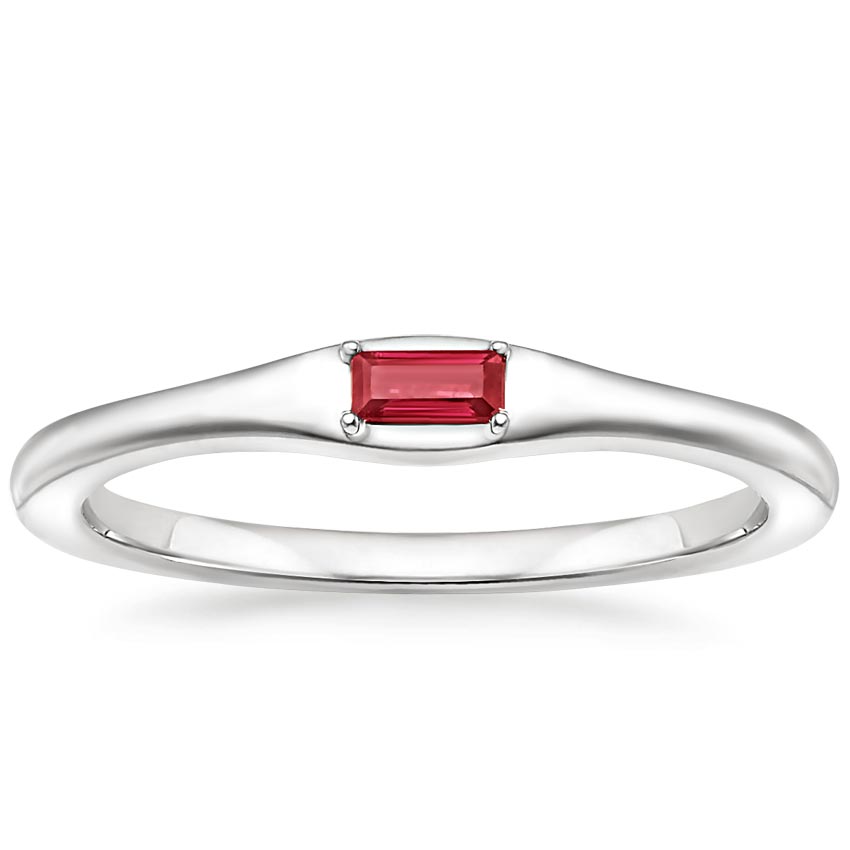 Stackable Ruby Puzzle Ring 