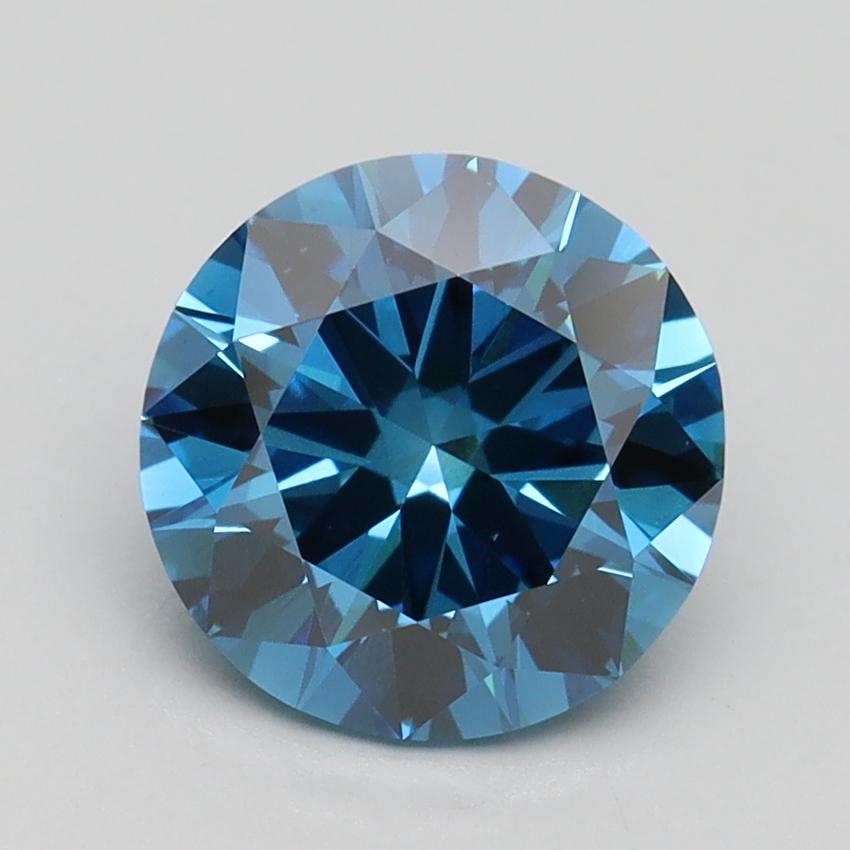 2.00 Ct. Fancy Vivid Blue Round Lab Grown Diamond