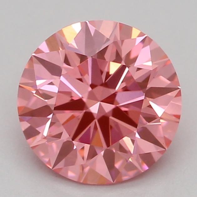 0.78 Ct. Fancy Vivid Pink Round Lab Grown Diamond