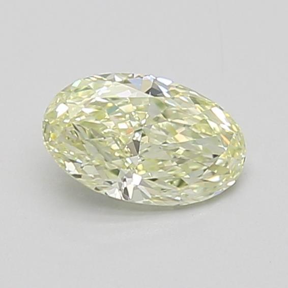 0.45 Ct. Light Greenish Yellow Oval Lab Grown Diamond