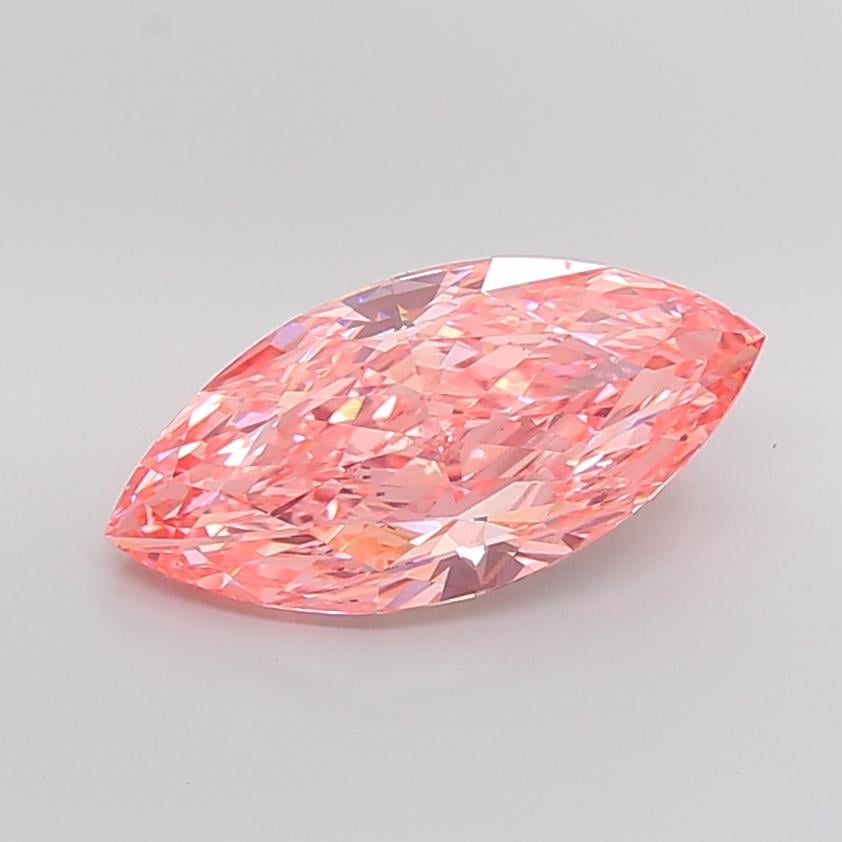 7.20 Ct. Fancy Vivid Pink Marquise Lab Grown Diamond