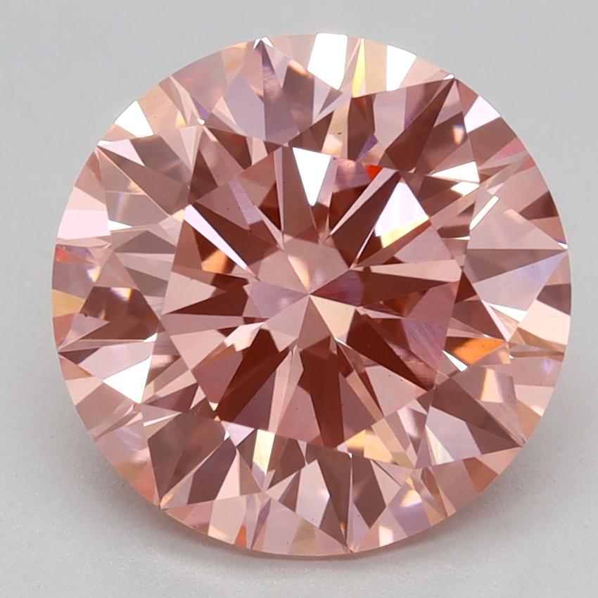 2.87 Ct. Fancy Vivid Pink Round Lab Grown Diamond