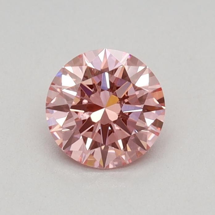0.37 Ct. Fancy Vivid Pink Round Lab Grown Diamond