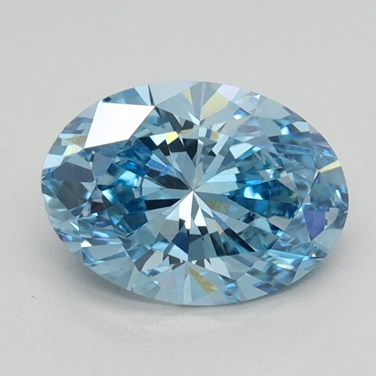 0.94 Ct. Fancy Vivid Blue Oval Lab Grown Diamond