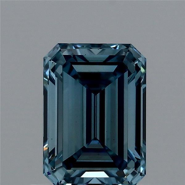 1.00 Ct. Fancy Vivid Blue Emerald Lab Grown Diamond