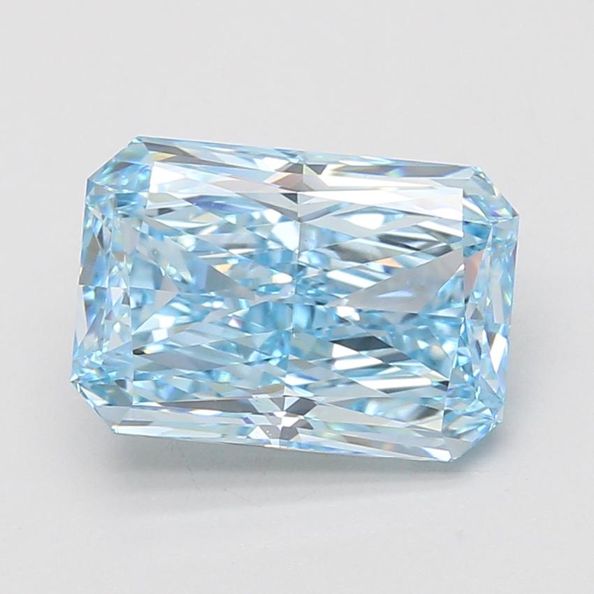 5.08 Ct. Fancy Vivid Blue Radiant Lab Grown Diamond