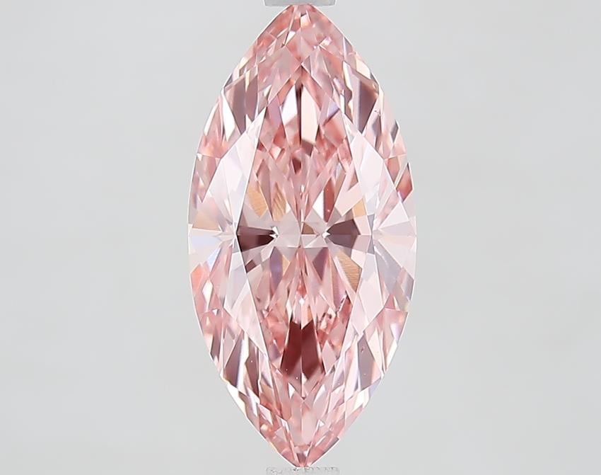 2.55 Ct. Fancy Vivid Pink Marquise Lab Grown Diamond