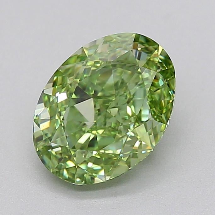 2.01 Ct. Fancy Vivid  Green Oval Lab Grown Diamond
