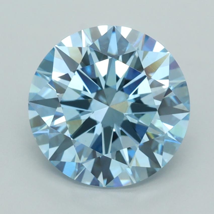 3.05 Ct. Fancy Intense  Blue Round Lab Grown Diamond